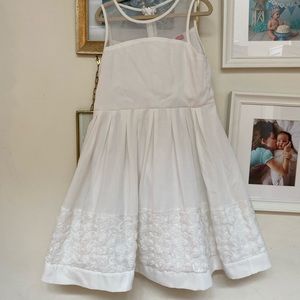 Flower girl white party dress Derhy Kids 6/8 Euc